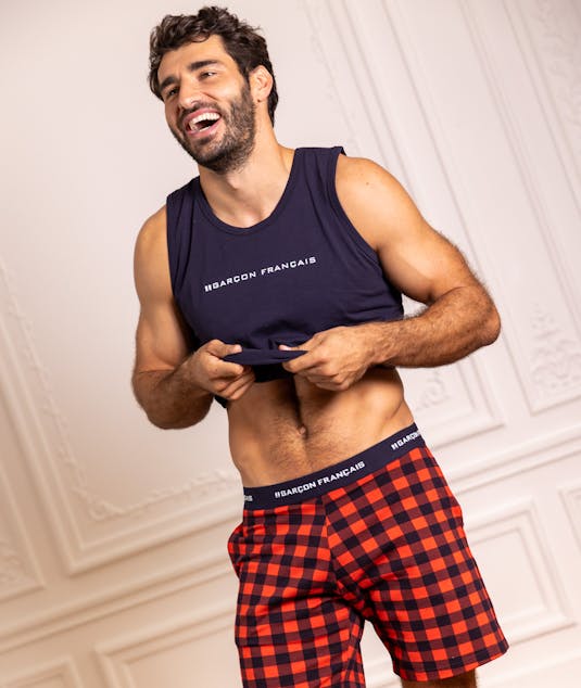 Short pyjama Bûcheron rouge