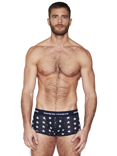 Boxer bleu étoiles
