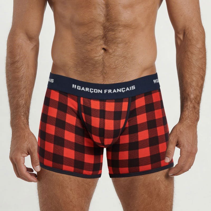Red Lumberjack boxer