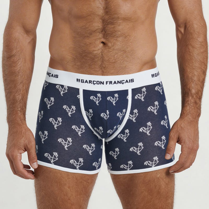 Origami white rooster boxer