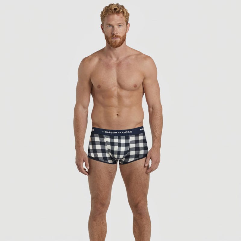 Bóxer corto Leñador blanco