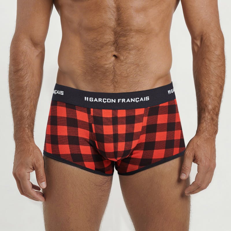 Bóxer corto Leñador rojo