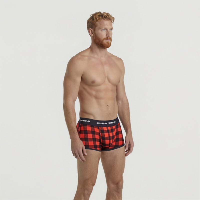 Bóxer corto Leñador rojo