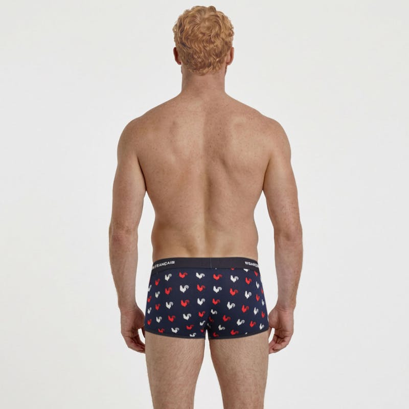 Boxer court coqs tricolores