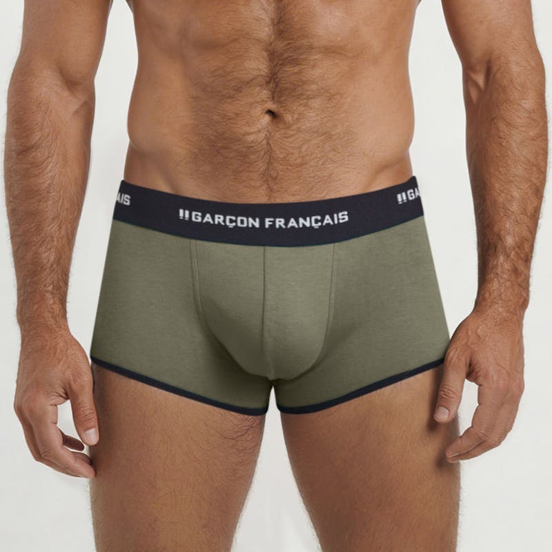 Boxer court kaki clair