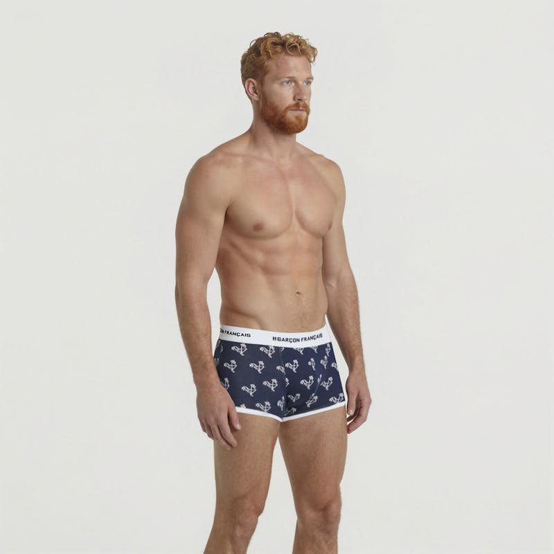 Boxer court Origami blanc