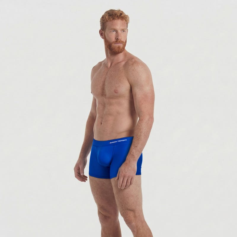 Boxer de bain bleu roi - broderie