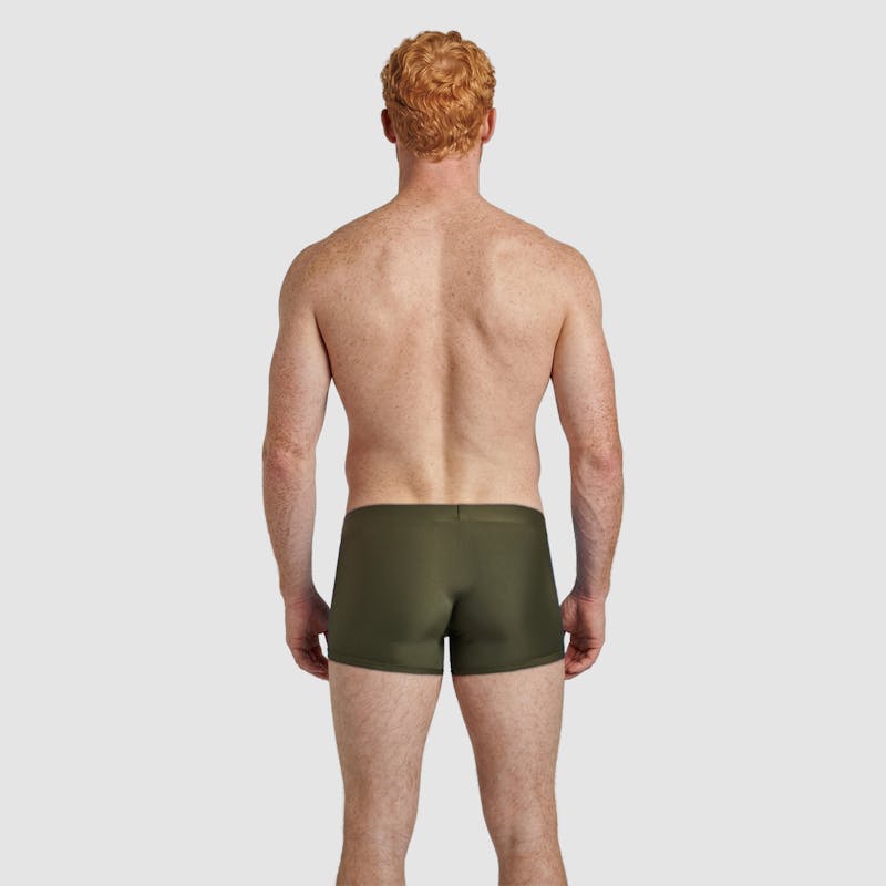 Boxer de bain kaki - broderie