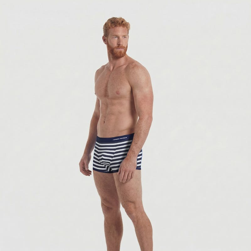 Boxer de bain Marinière - broderie