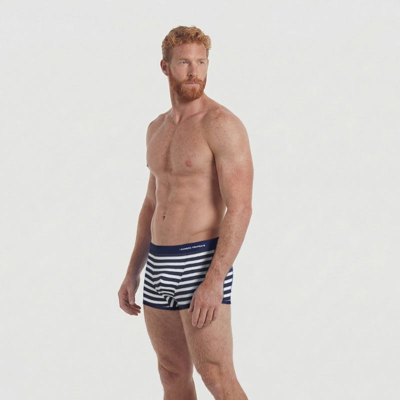 Boxer de bain Marinière - broderie