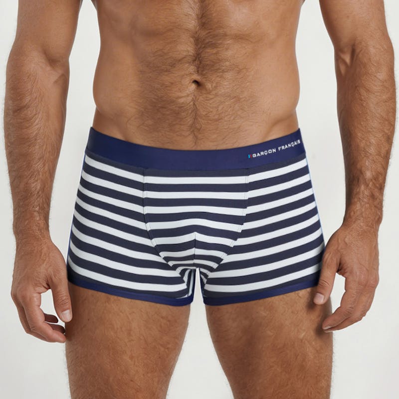 Boxer de bain Marinière - broderie