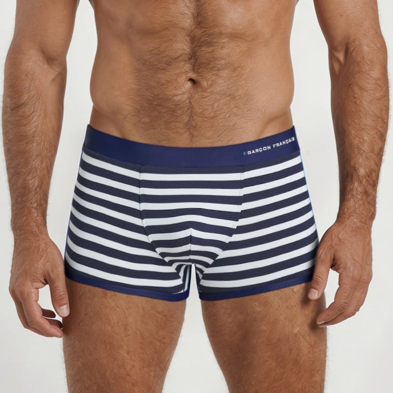 Boxer de bain Marinière - broderie
