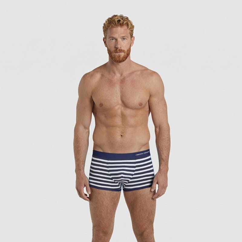 Boxer de bain Marinière - broderie