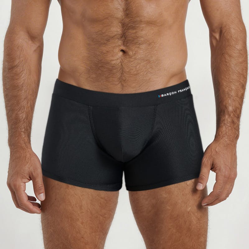 Boxer de bain noir - broderie