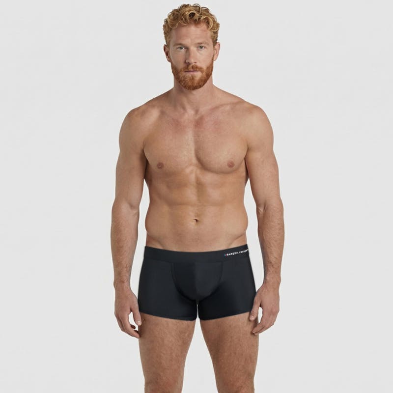 Boxer de bain noir - broderie