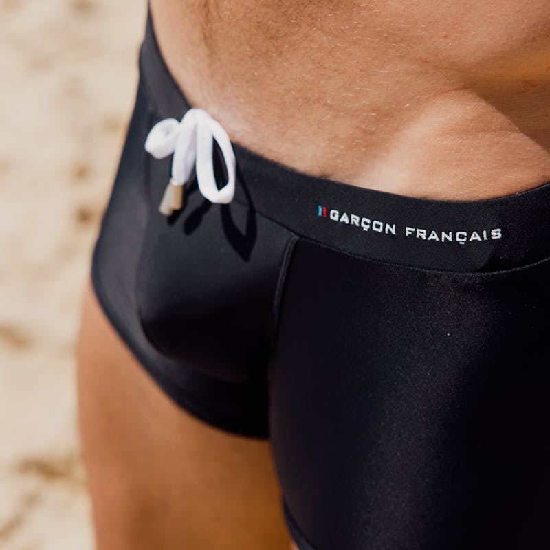 Bóxer de baño negro - bordado