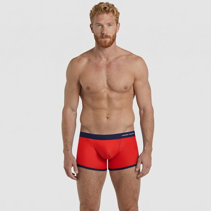 Boxer de bain rouge - broderie