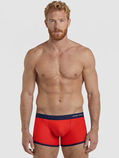 Boxer de bain rouge - broderie