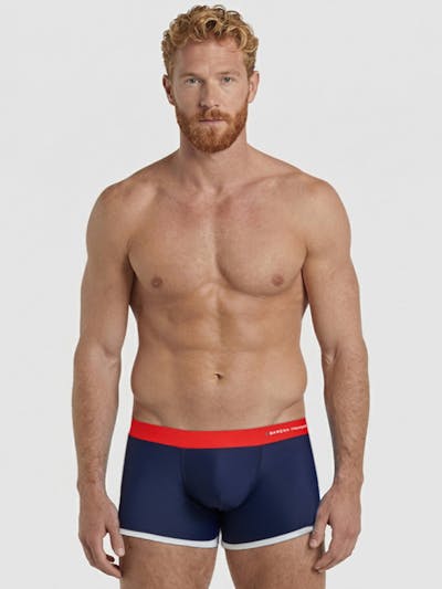 Boxer de bain tricolore - broderie