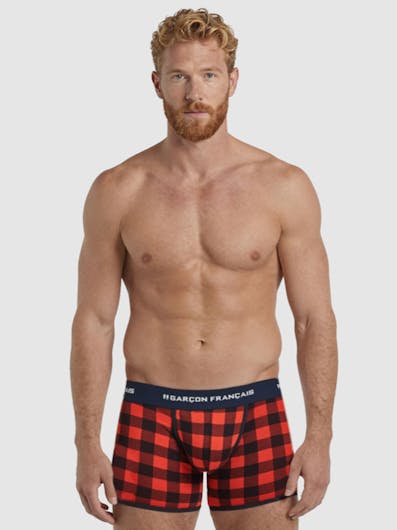 Red Lumberjack boxer