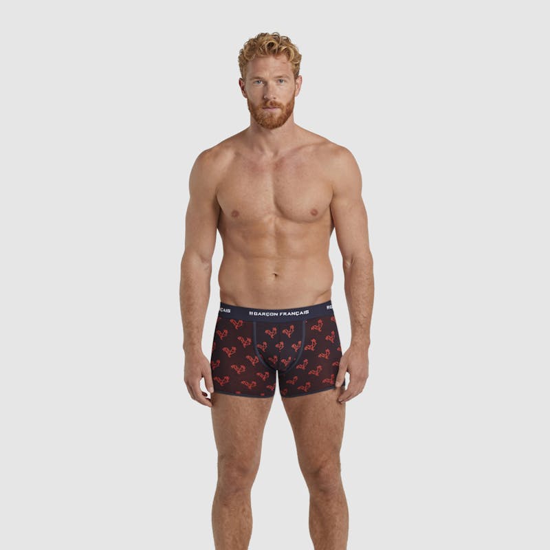 Boxer classique Origami rouge