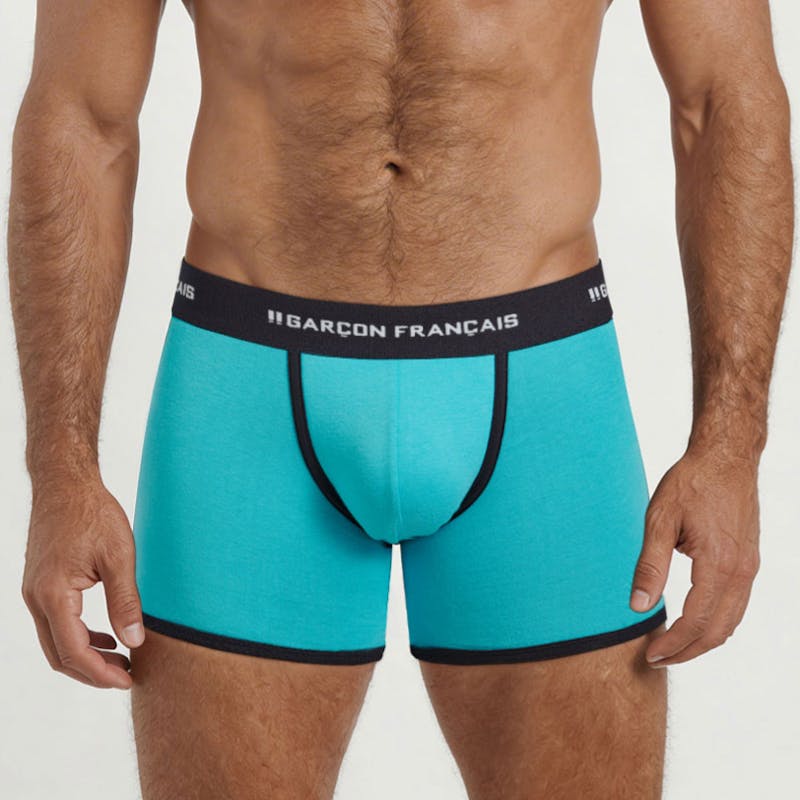 Boxer classique turquoise