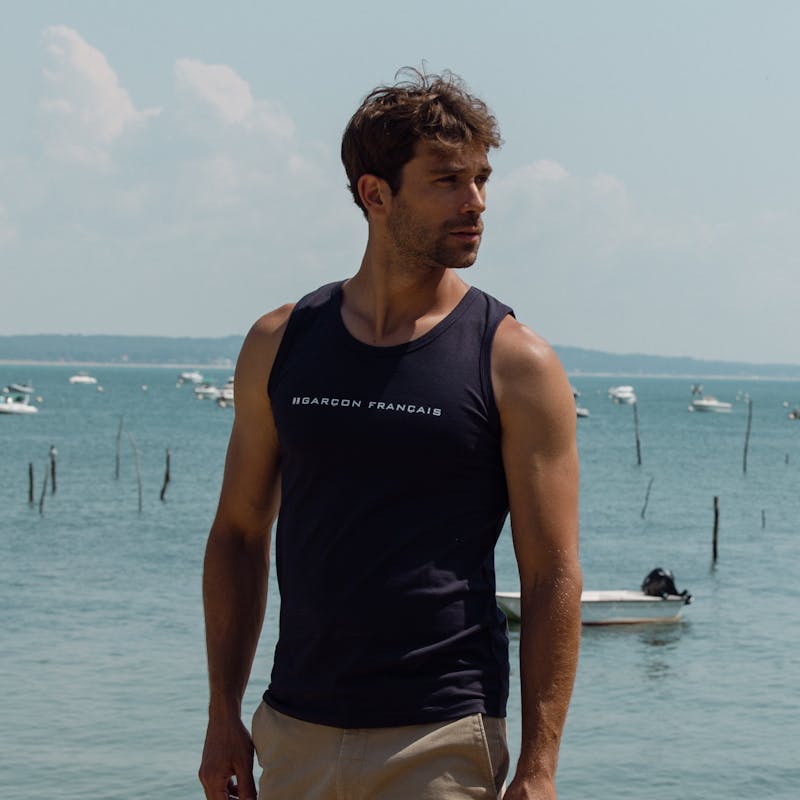 Camiseta de tirantes azul marino