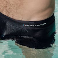 Boxer de bain noir - broderie
