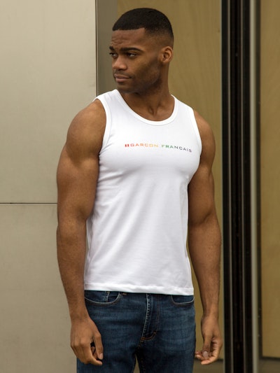 White Tank-top Rainbow