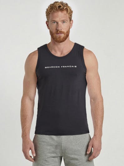 Débardeur bleu marine - Logo