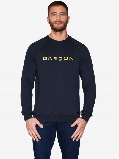 Navy blue & yellow sweat