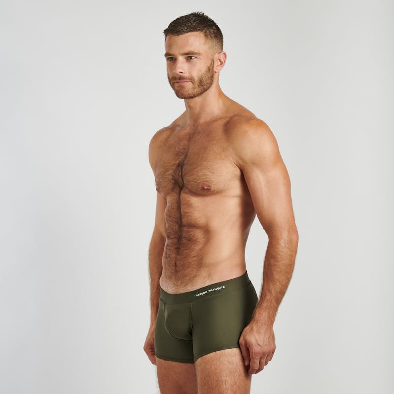 Bóxer de baño caqui - bordado