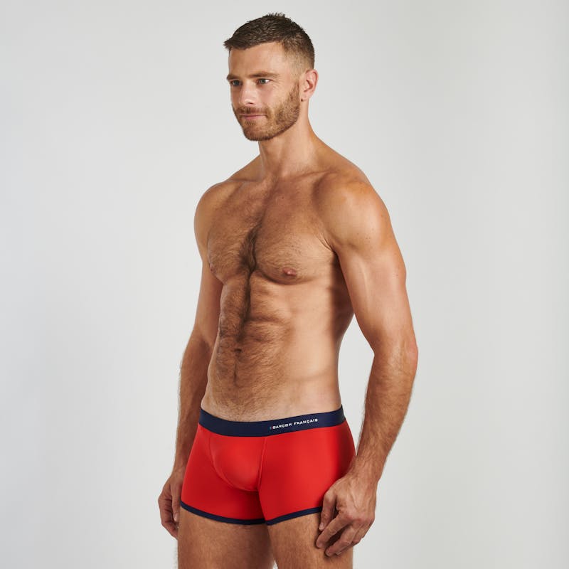 Red swim trunk - embroidery