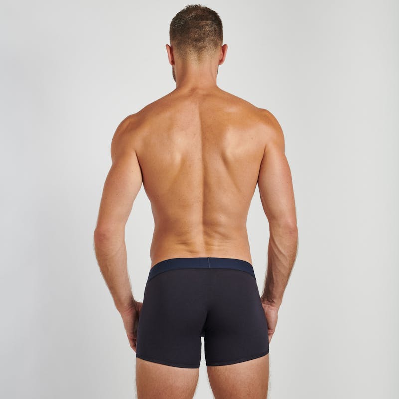 long pure navy boxer