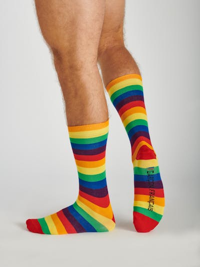 Rainbow Striped city socks