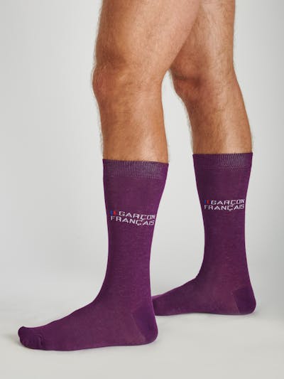 Aubergine City Socks
