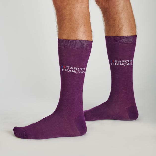 Socquettes Chaussettes Violettes Homme Chaussettes Violettes