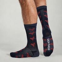 Origami red rooster socks