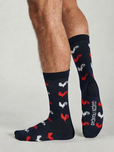 Chaussettes coqs tricolores