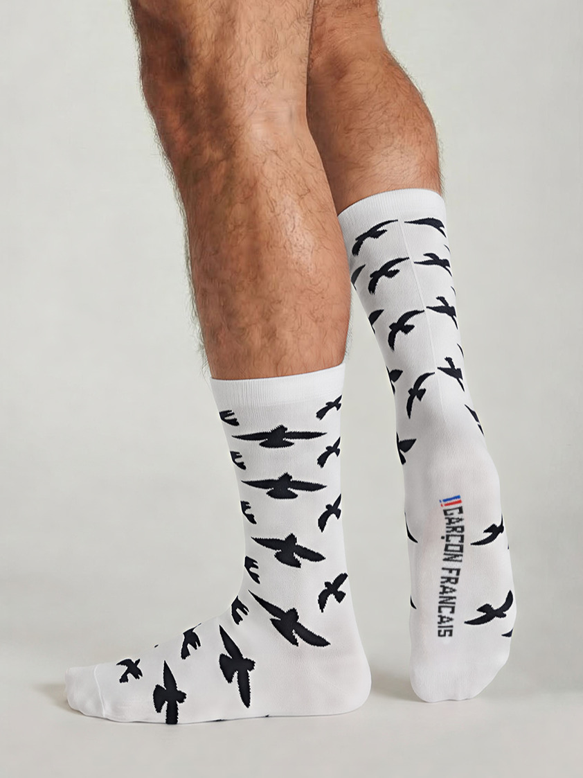 Navy blue birds Socks