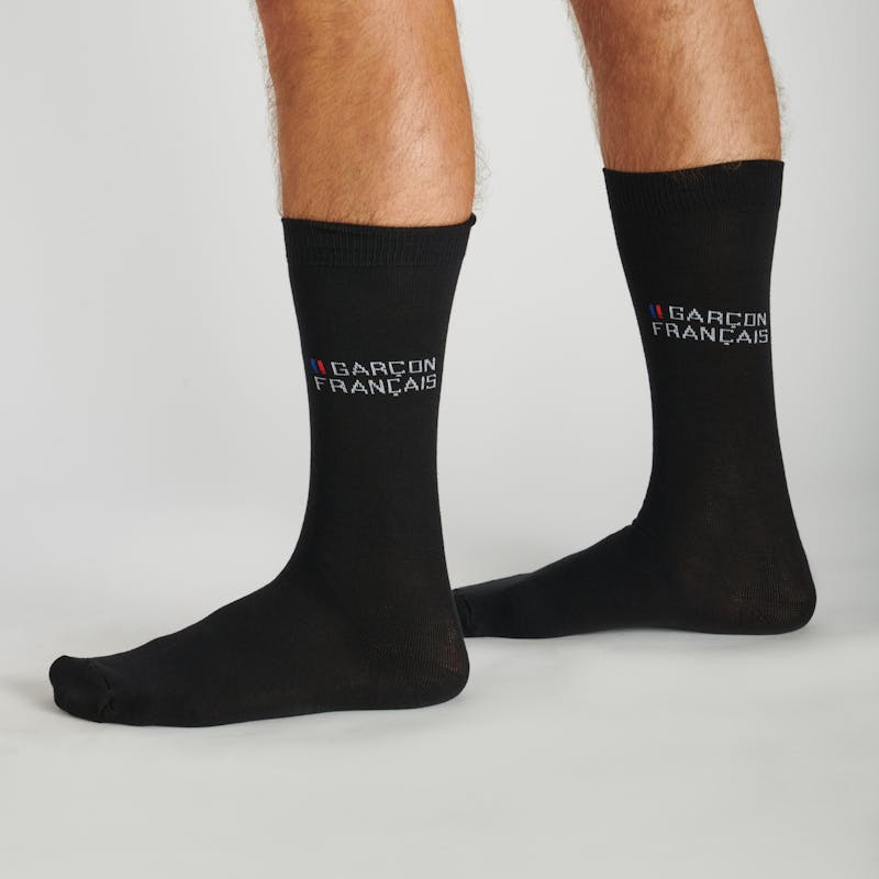 chaussettes basses made in france noires socquettes made in france