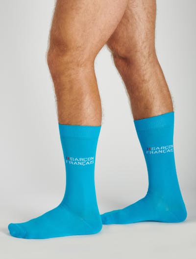 Turquoise city socks