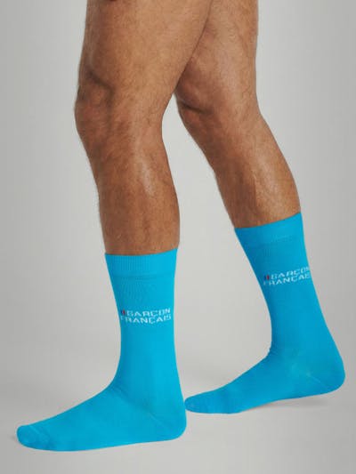 Turquoise city socks