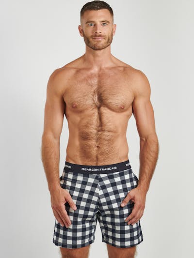 White Lumberjack short pyjama bottom