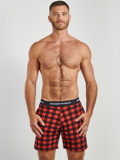 Red Lumberjack short pyjama bottom