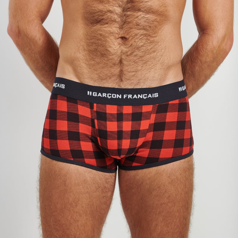 Bóxer corto Leñador rojo