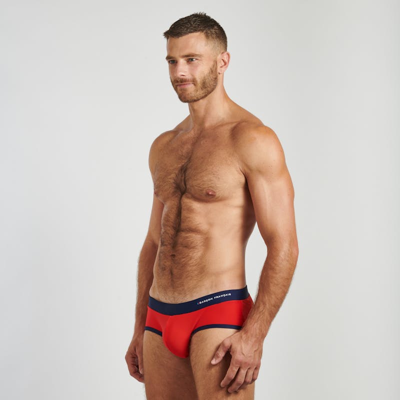 Slip de baño rojo - bordado