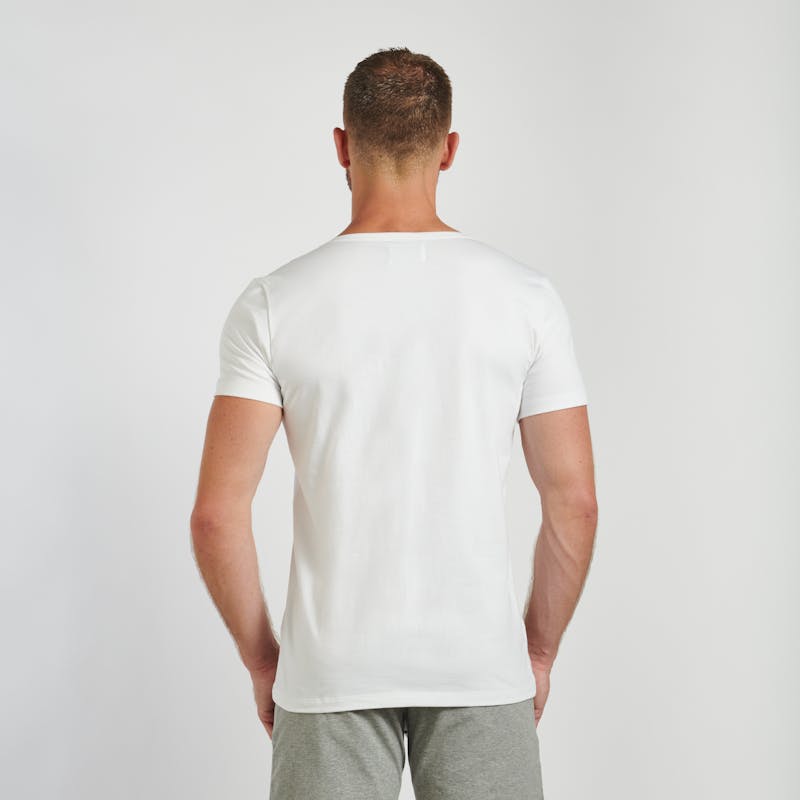T-shirt blanc col V - Indispensable