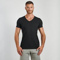 T-shirt noir col V - Indispensable