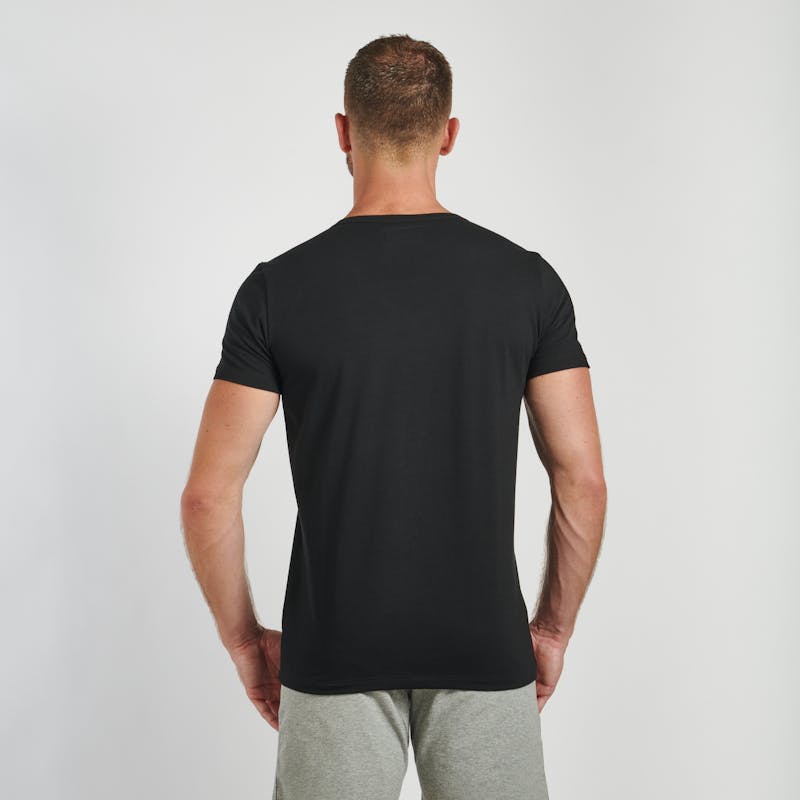 T-shirt noir col V - Indispensable